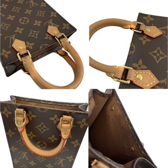 LOUIS VUITTON - LV Monogram Petit Sac Plat - Brown Canvas Top Handle w/ Strap - Picture 12 of 12